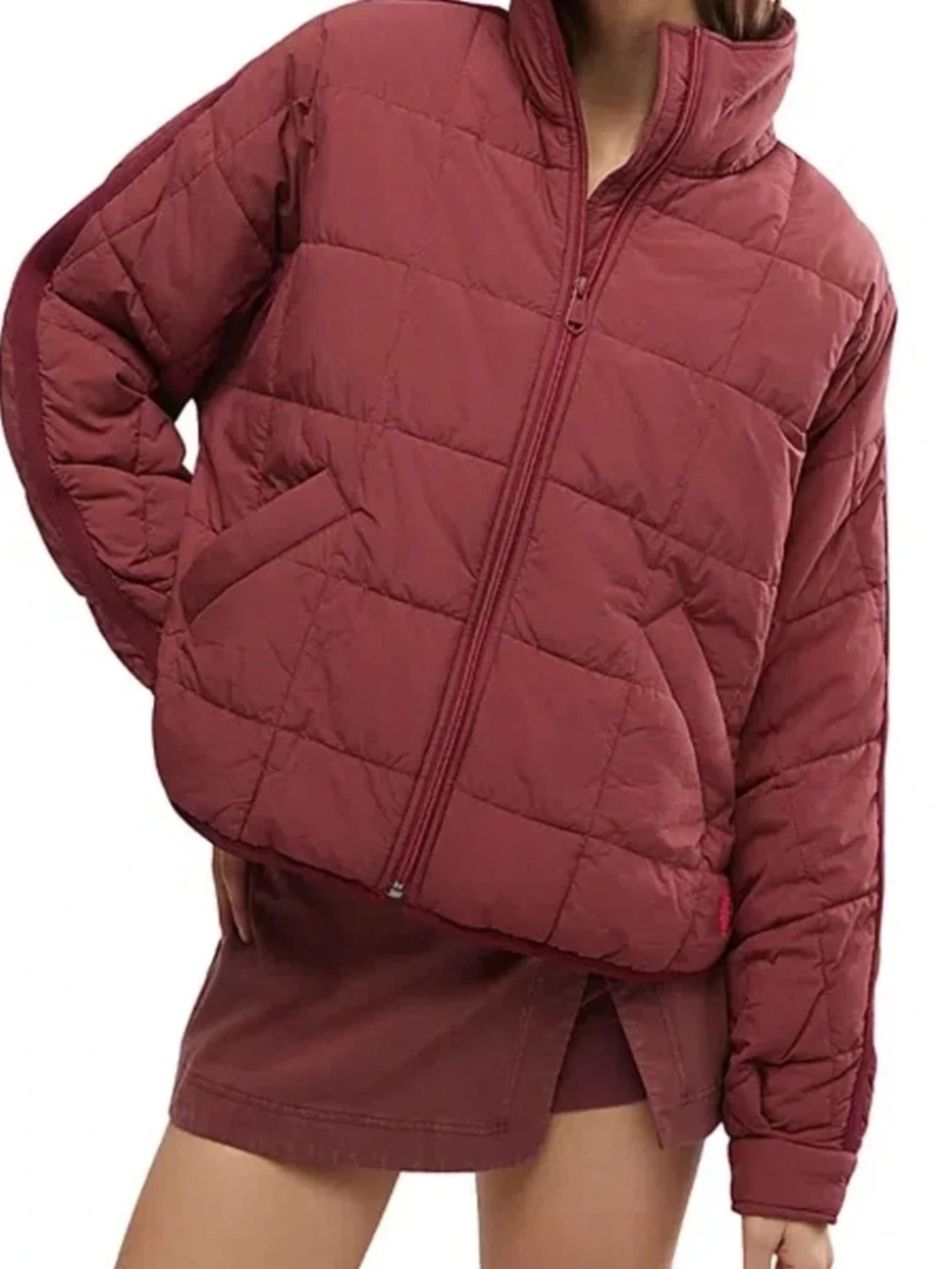Free People Movement Pippa Jacket Sour Cherry Red Sz Large NWT